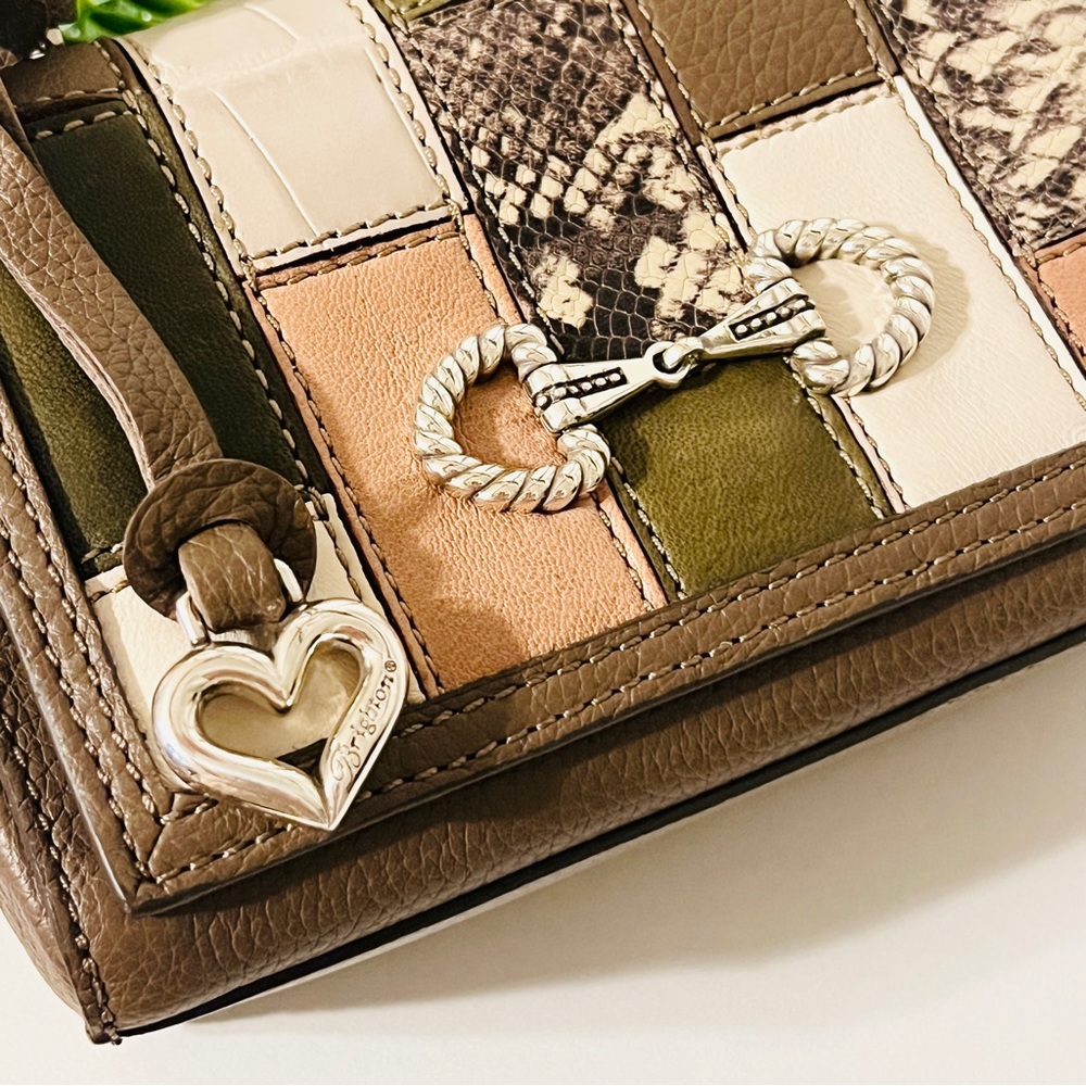 BRIGHTON Small Flap Bag with Patchwork Pattern NWT - Picture 9 of 15